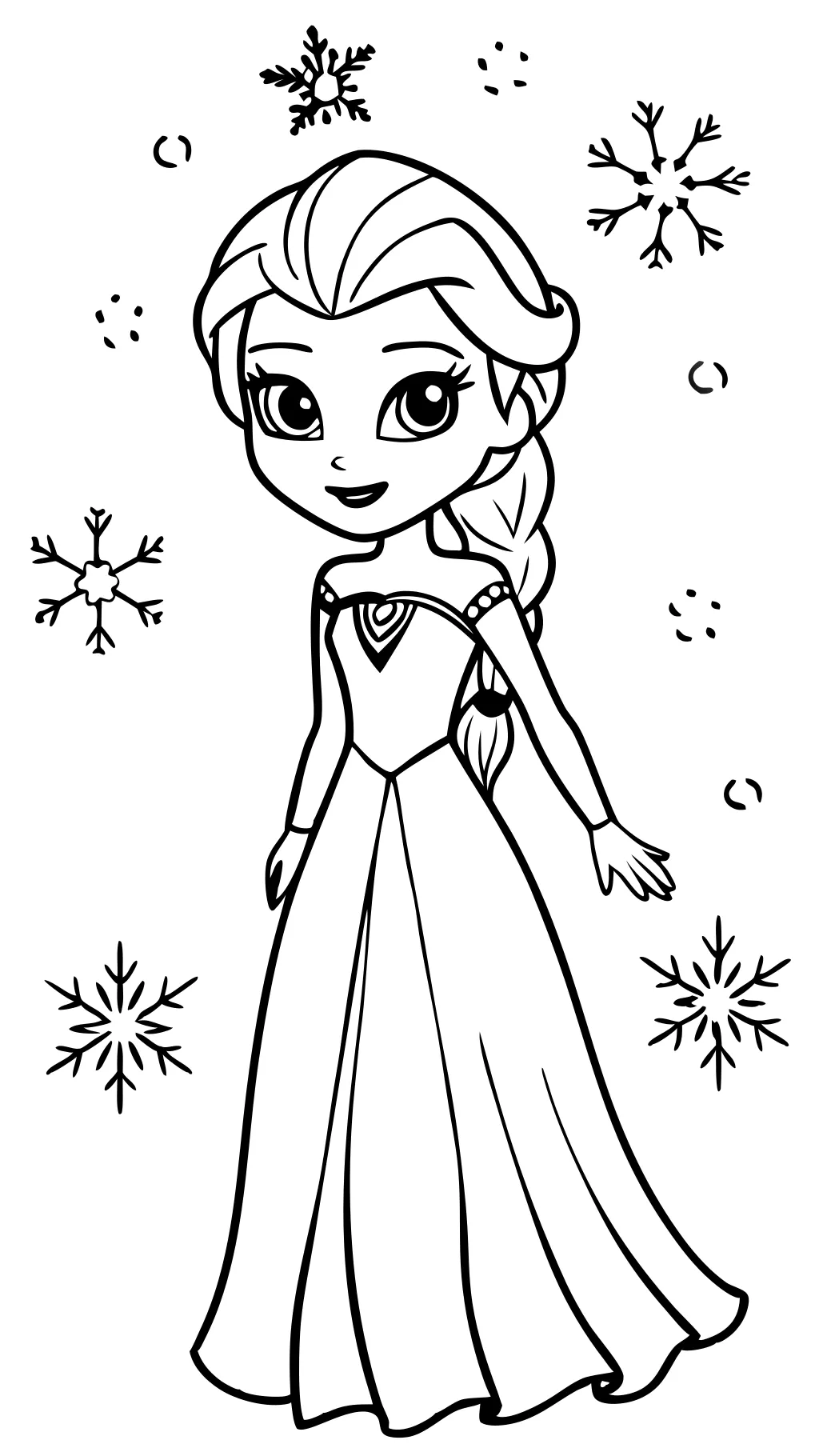 elsa coloring page free printable